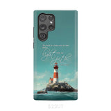 Psalm 119:105 Thy Word is a Lamp Lighthouse Phone Case Samsung Galaxy S22 Ultra / Tough