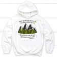 Psalm 121:1-2 I Will Lift Up Mine Eyes Unto the Hills Hoodie White / S