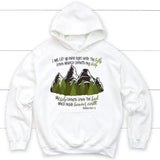 Psalm 121:1-2 I Will Lift Up Mine Eyes Unto the Hills Hoodie White / S