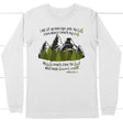 Psalm 121:1-2 I Will Lift Up Mine Eyes Unto the Hills Long Sleeve Shirt White / S