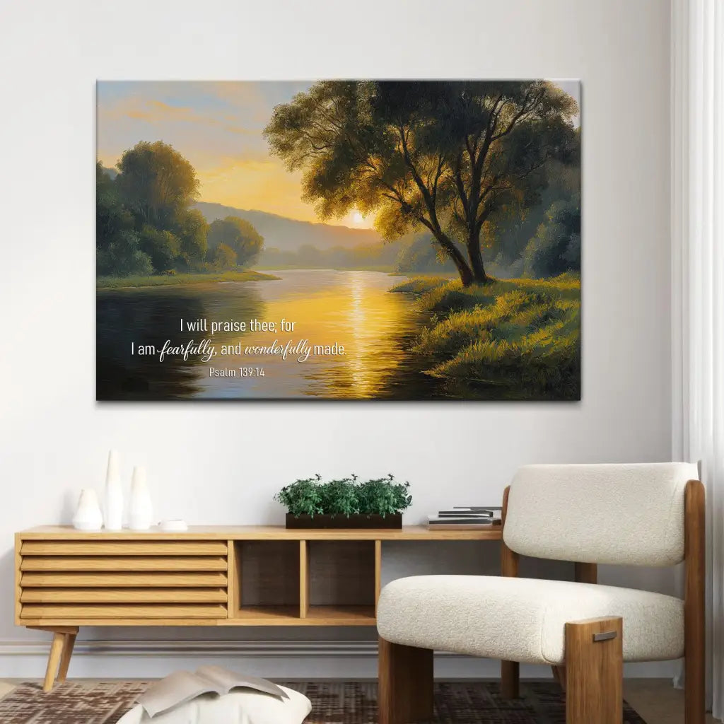 Psalm 139:14 I Am Fearfully And Wonderfully Made Wall Art Canvas