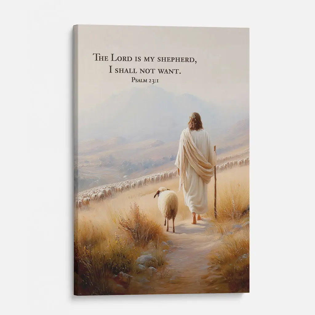 Religious home decor expressing faith, rest, and confidence in the Lord’s leading.