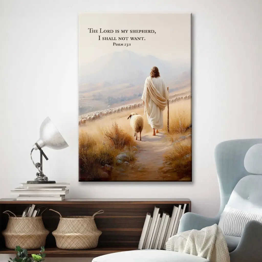 Elegant Christian wall art perfect for living rooms, prayer spaces, or offices.