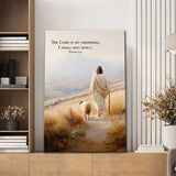 Inspirational wall art with Bible verse from Psalm 23 offering peace and reassurance. Portrait / 8’’ x 12’’