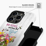 Psalm 46:10 Be Still and Know Hummingbirds Vase of Flowers Phone Case