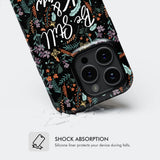 Psalm 46:10 Be still and know Wildflowers butterflies Christian phone case