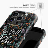 Psalm 46:10 Be still and know Wildflowers butterflies Christian phone case