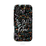 Psalm 46:10 Be still and know Wildflowers butterflies Christian phone case iPhone 16 Plus / Tough Case