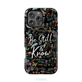 Psalm 46:10 Be still and know Wildflowers butterflies Christian phone case iPhone 16 Pro Max / Tough Case