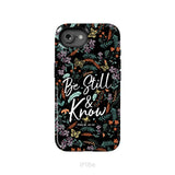 Psalm 46:10 Be still and know Wildflowers butterflies Christian phone case iPhone 16e / Tough Case