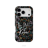 Psalm 46:10 Be still and know Wildflowers butterflies Christian phone case iPhone 17 Pro / Tough Case