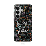 Psalm 46:10 Be still and know Wildflowers butterflies Christian phone case Samsung Galaxy S26 Ultra / Tough Case