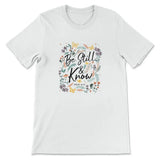 Psalm 46:10 Be still and know Wildflowers butterflies t-shirt White / S