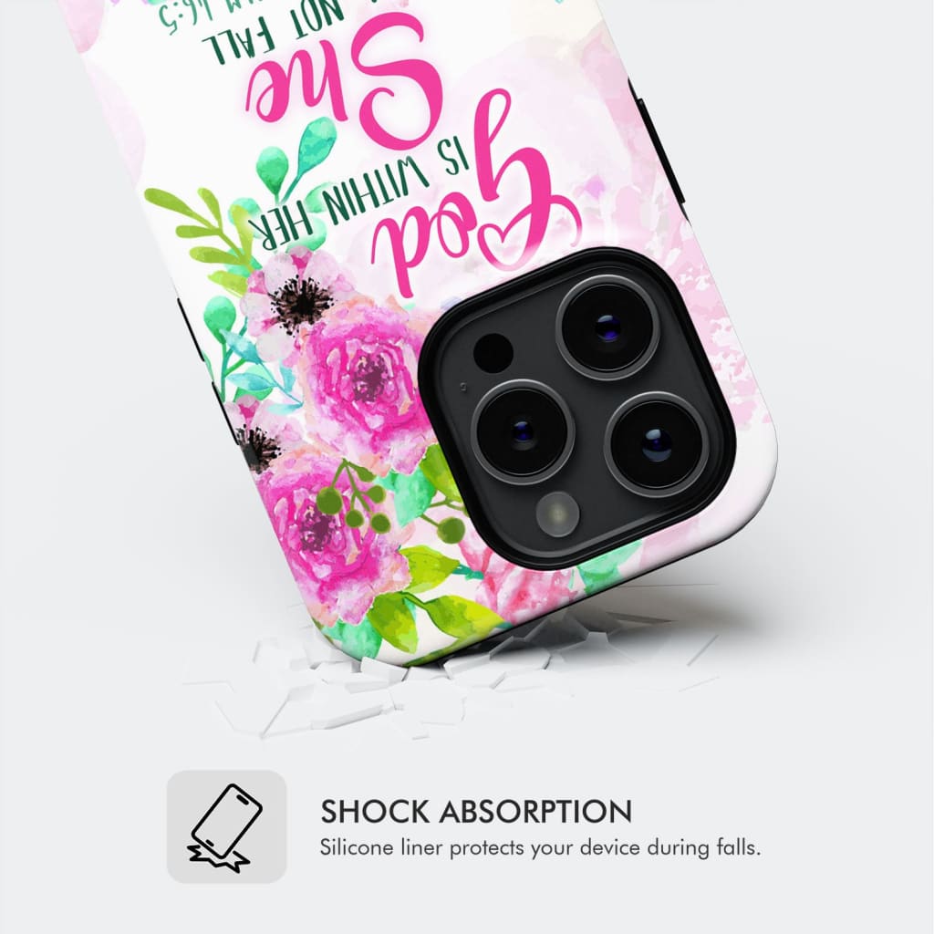 Psalm 46:5 God is within her She will not fall phone case Christian cases