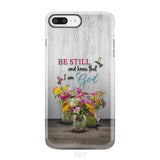 Psalm 46:10 Be Still and Know Hummingbirds Vase of Flowers Phone Case iPhone 7 Plus / Tough