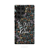 Psalm 46:10 Be still and know Wildflowers butterflies Christian phone case Samsung Galaxy S24 Ultra / Tough