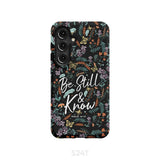 Psalm 46:10 Be still and know Wildflowers butterflies Christian phone case Samsung Galaxy S24 / Tough
