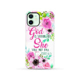 Psalm 46:5 God is within her She will not fall phone case Christian cases iPhone 12 / Tough