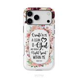 Psalm 51:10 Create In Me A Clean Heart Phone Case Bible Verse Phone Cases iPhone 17 Pro Max / Tough Case