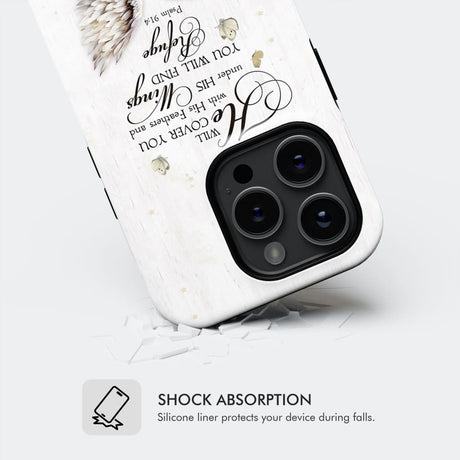 Psalm 91:4 He Will Cover You With His Feathers Phone Case