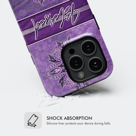 (Purple) Blessed phone case - Christian