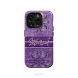 (Purple) Blessed phone case - Christian iPhone 15 Pro / Tough