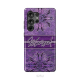 (Purple) Blessed phone case - Christian phone case Samsung Galaxy S25 Ultra / Tough Case