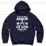 Put on the whole armor of god hoodie Navy / S