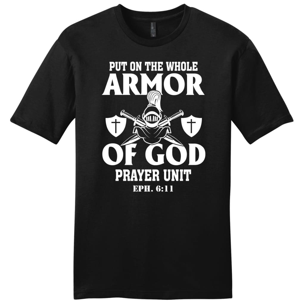 Put on the whole armor of god men’s t-shirt Black / S