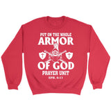 Put on the whole armor of God sweatshirt Red / S