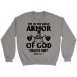Put on the whole armor of God sweatshirt Sport Grey / S