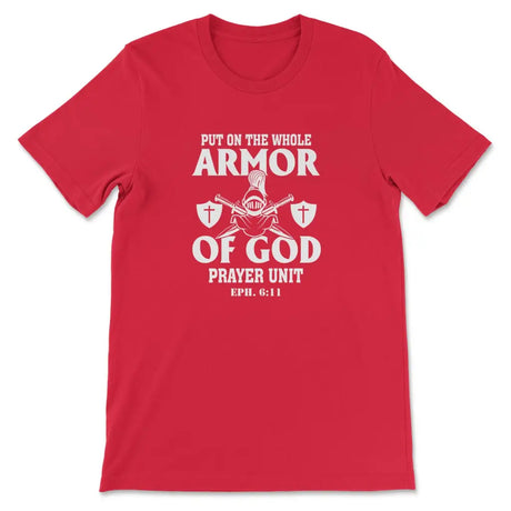 Put on the whole armor of God Women’s t-shirt Red / S