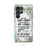 Romans 15:13 May The God Of Hope Fill You With All Joy And Peace Phone Case Samsung Galaxy S25 Ultra / Tough Case