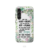 Romans 15:13 May The God Of Hope Fill You With All Joy And Peace Phone Case Samsung Galaxy S25 / Tough Case