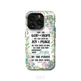 Romans 15:13 May the God of hope fill you with all joy and peace phone case iPhone 15 Pro / Tough