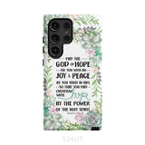 Romans 15:13 May the God of hope fill you with all joy and peace phone case Samsung Galaxy S24 Ultra / Tough