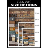 Serenity Prayer Christian Wall Art Canvas Size Options