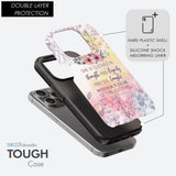 She is clothed in strength and dignity Proverbs 31:25 Bible verse phone case