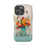 Simply Blessed Hummingbird Vase of Flowers Christian Phone Case iPhone 16 Pro Max / Tough Case