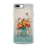 Simply Blessed Hummingbird Vase of Flowers Christian Phone Case iPhone 7 Plus / Tough