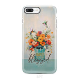 Simply Blessed Hummingbird Vase of Flowers Christian Phone Case iPhone 8 Plus / Tough