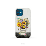 Simply Blessed Hummingbirds and Flowers in Vase Christian Phone Case iPhone 12 Mini / Tough Case