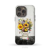Simply Blessed Hummingbirds and Flowers in Vase Christian Phone Case iPhone 14 Pro Max / Tough Case
