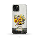 Simply Blessed Hummingbirds and Flowers in Vase Christian Phone Case iPhone 15 Plus / Tough Case