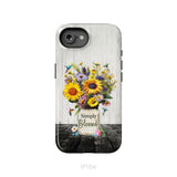 Simply Blessed Hummingbirds and Flowers in Vase Christian Phone Case iPhone 16e / Tough Case