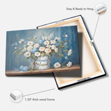 Simply Blessed Wall Art Canvas Flowers and Butterflies Christian Wall Decor
