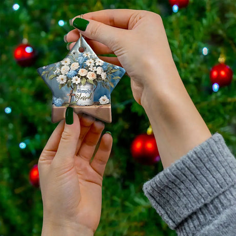 Lovely Christian ornament expressing gratitude for God’s daily blessings.