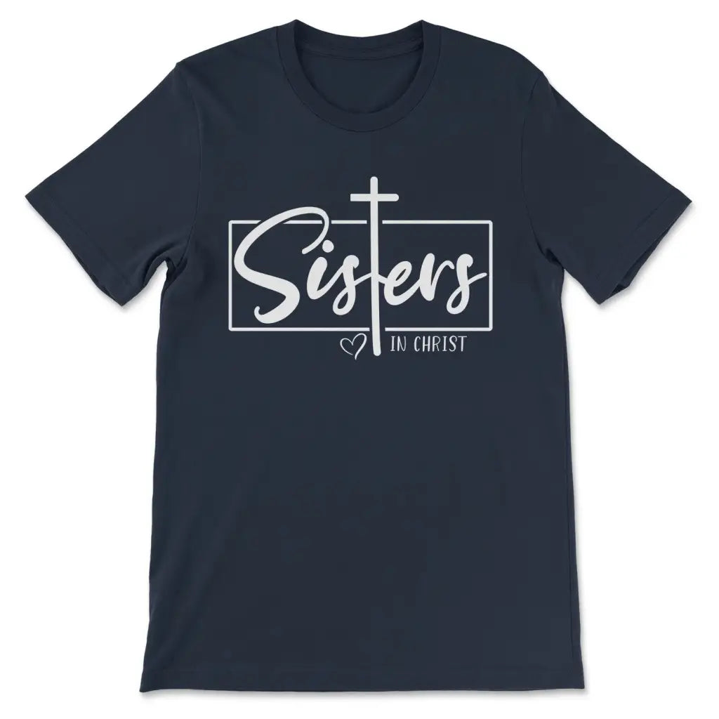 Sisters In Christ Tee Shirt Navy / S