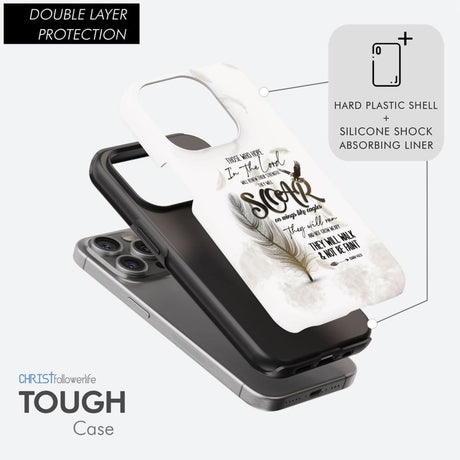 Soar on Wings Like Eagles Isaiah 40:31 Christian Phone Case