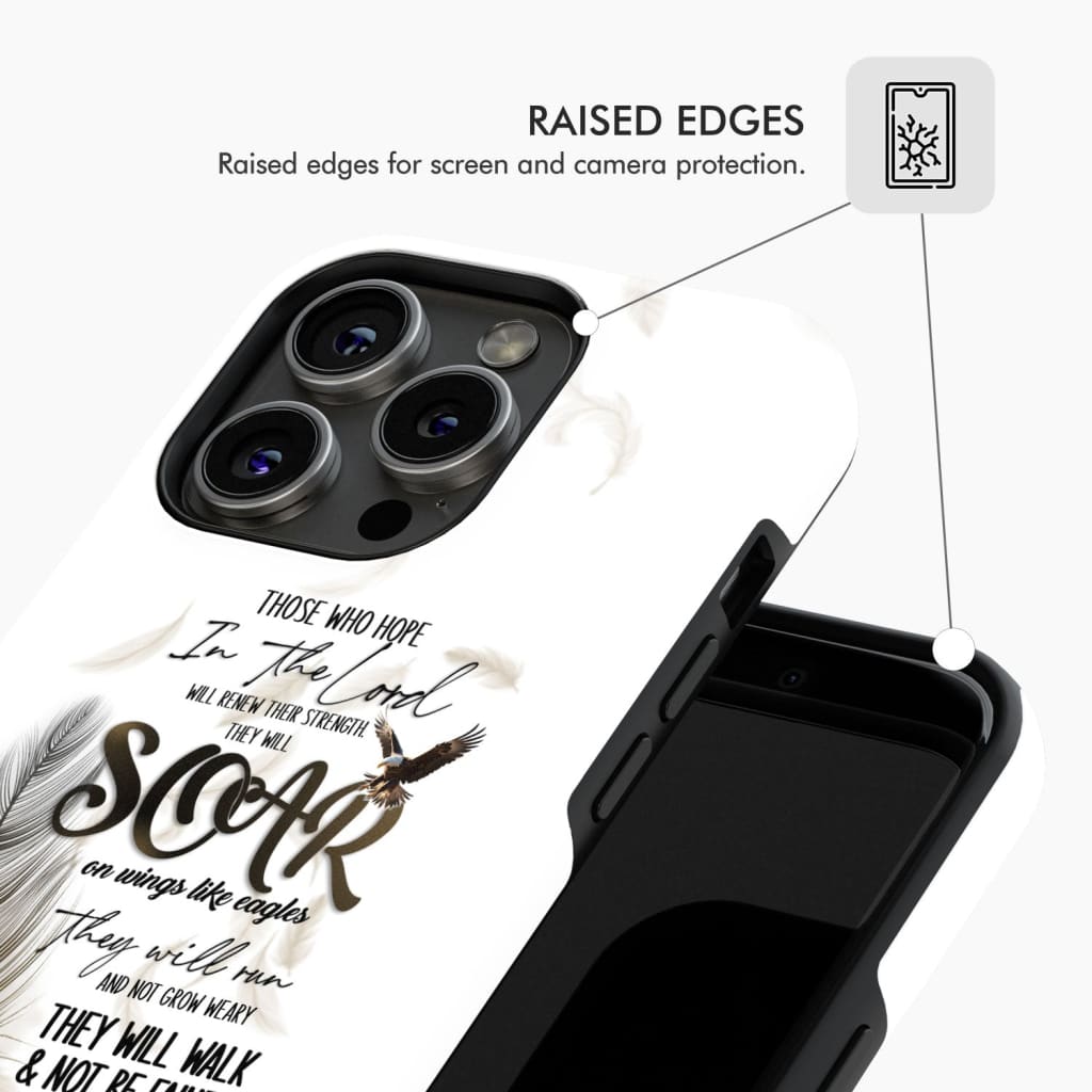 Soar on Wings Like Eagles Isaiah 40:31 Christian Phone Case